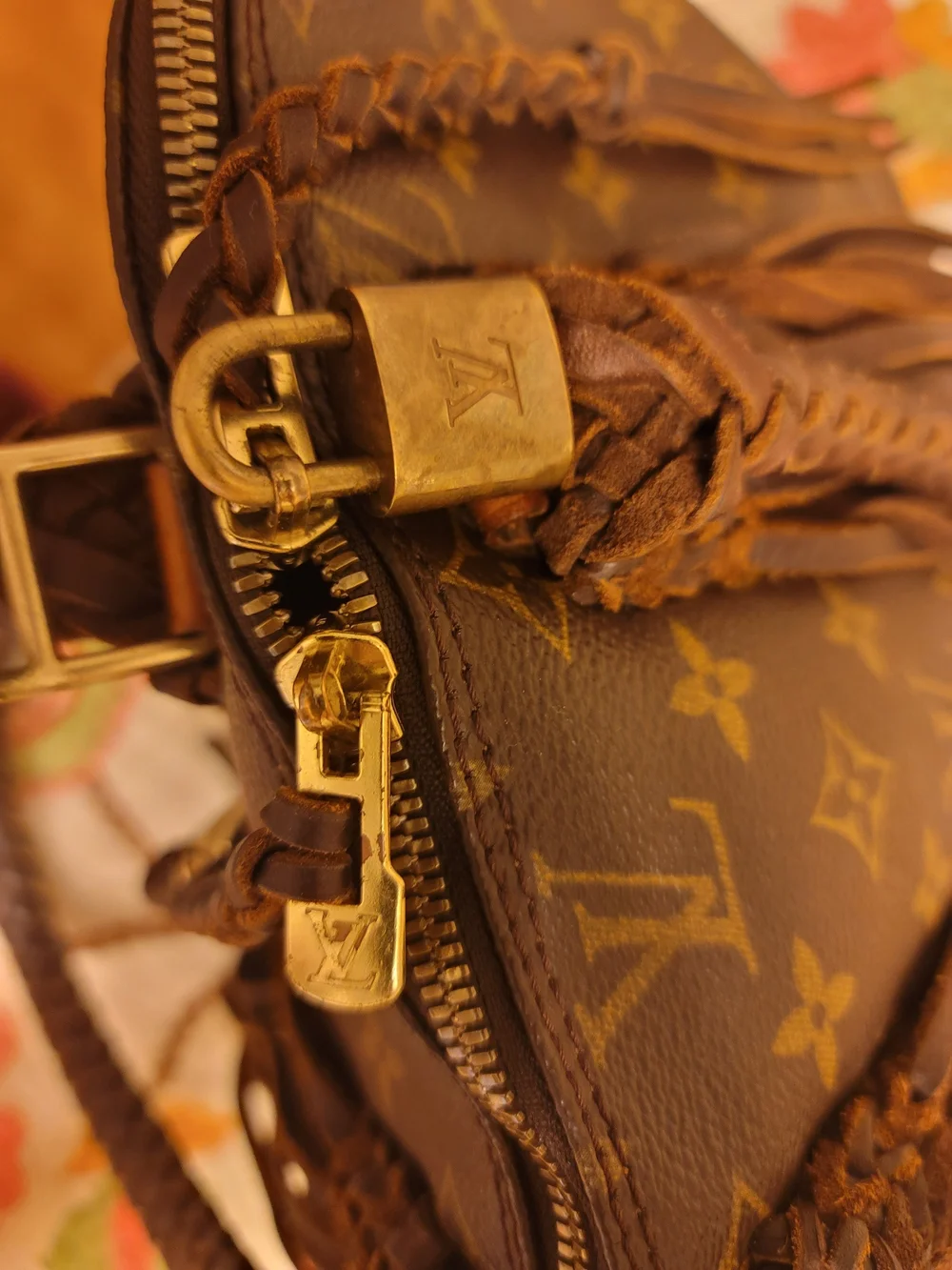 Louis Vuitton Brown Monogram Braided Fringe Satchel